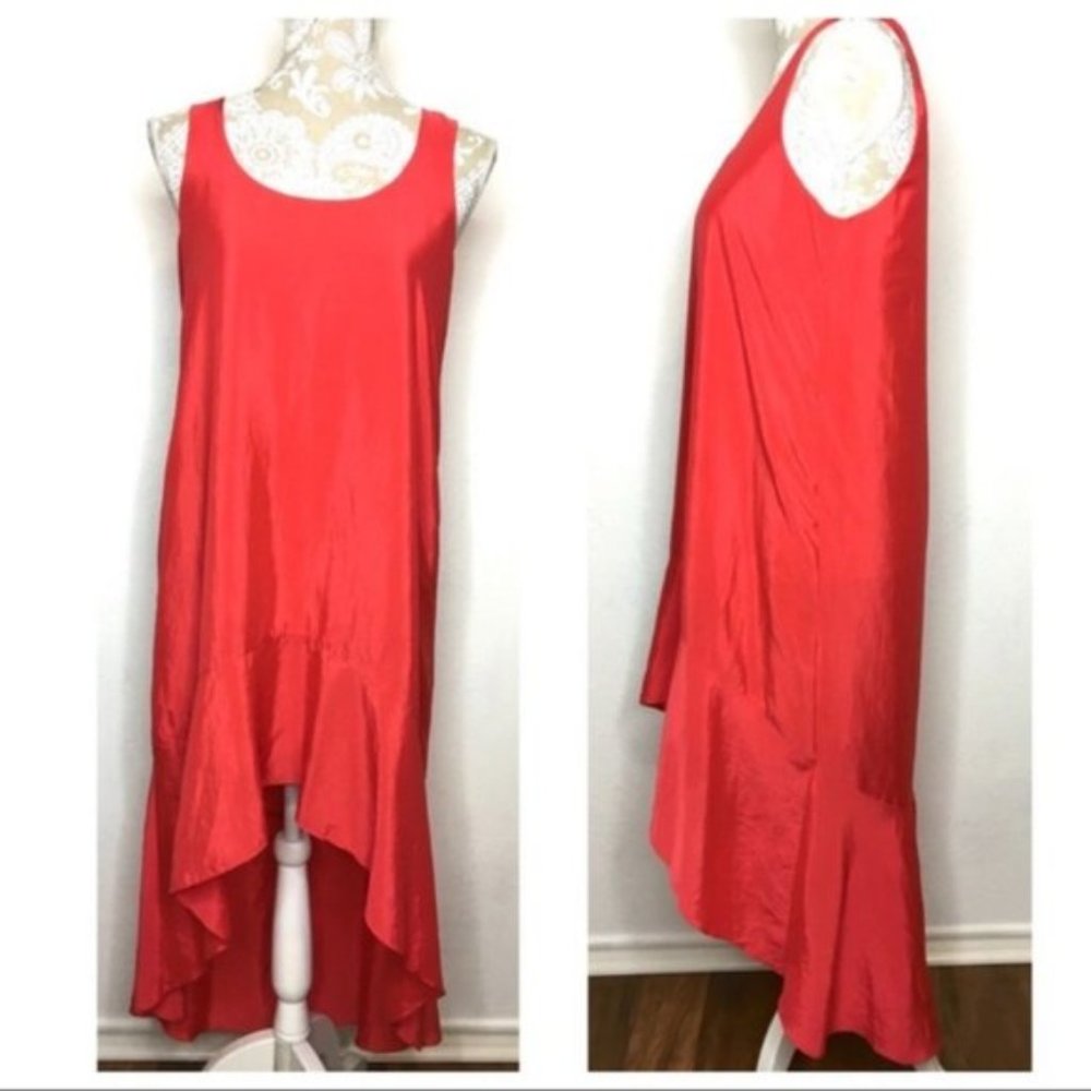 BCBGeneration High Low flutter hem dress XS Coral